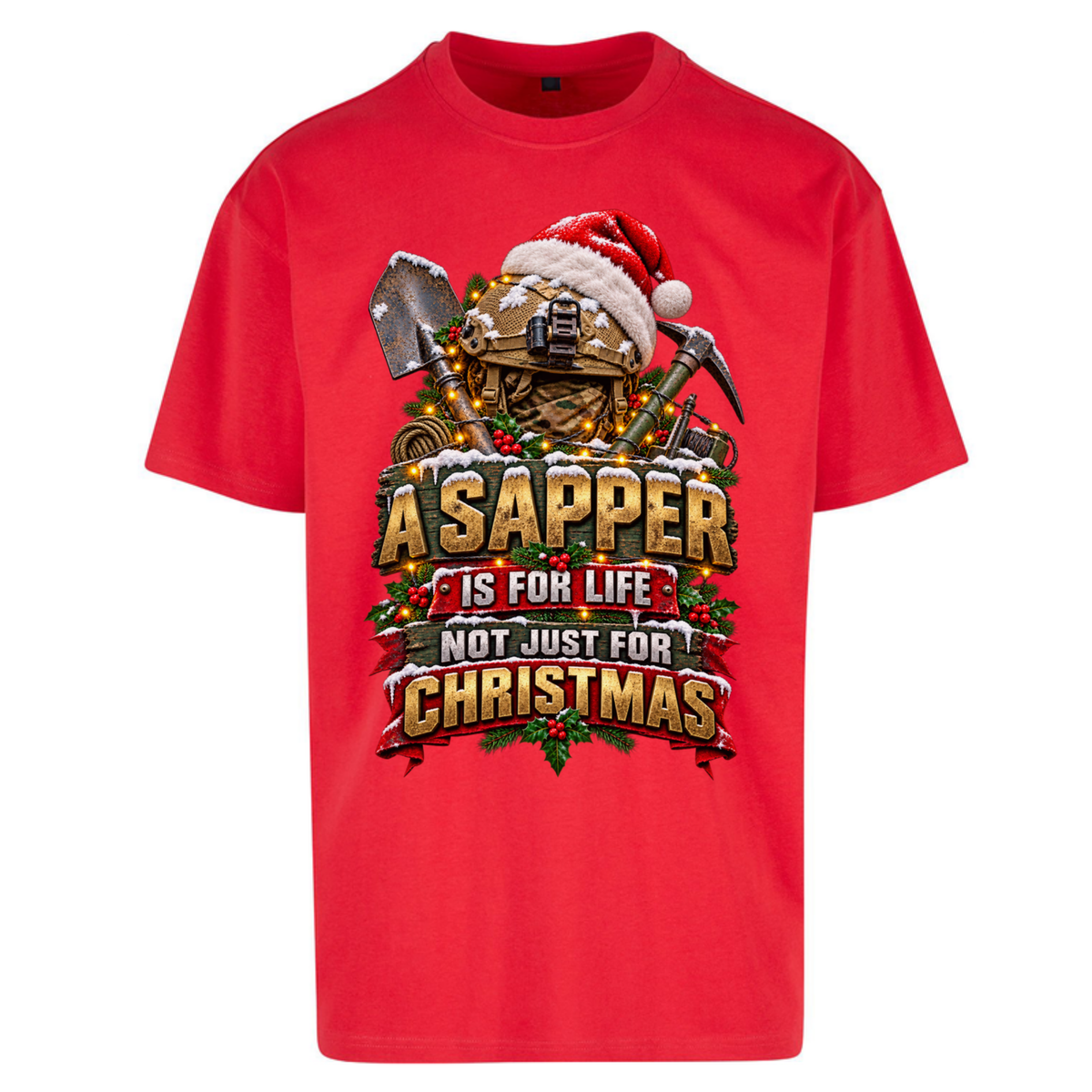 Royal Engineers Sappers Christmas Oversized T-Shirt