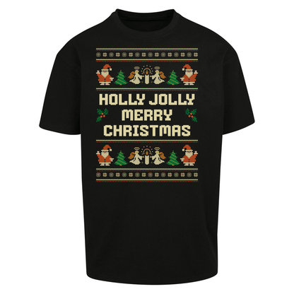 Holly Jolly Merry Christmas Oversized T Shirts