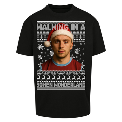 Jared Bowen walking in a Bowen Wonderland Christmas Oversized T Shirts