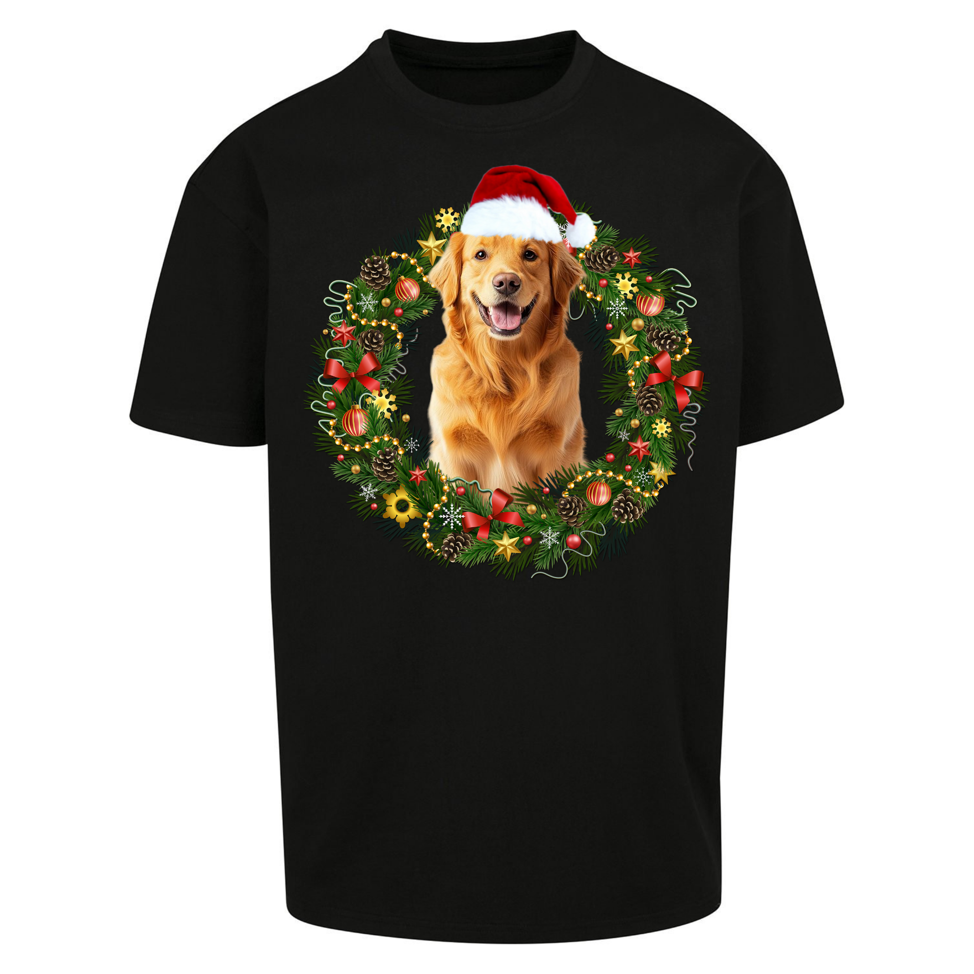 Dog Christmas Oversized T Shirts