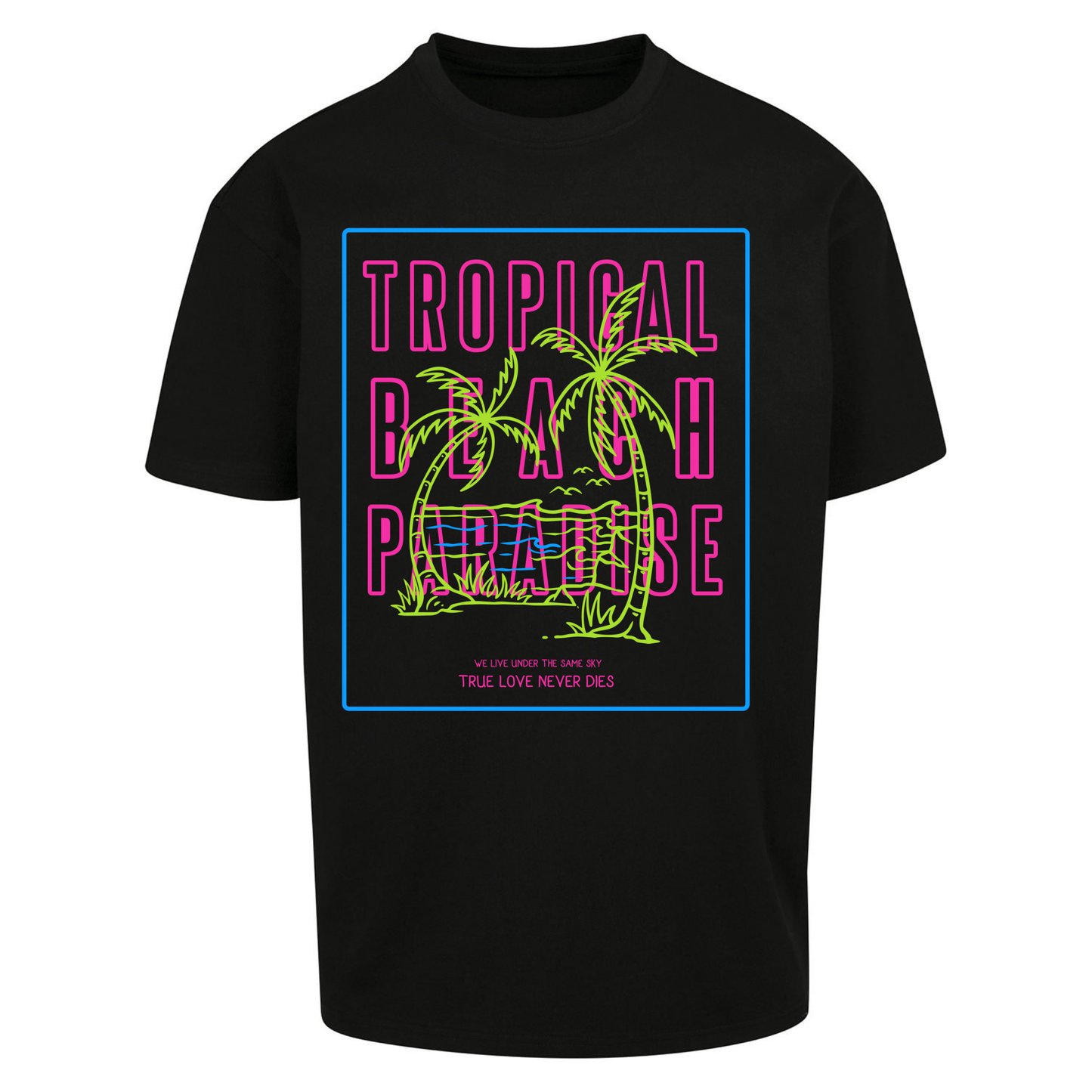 Tropical Beach Paradise Oversized T Shirts
