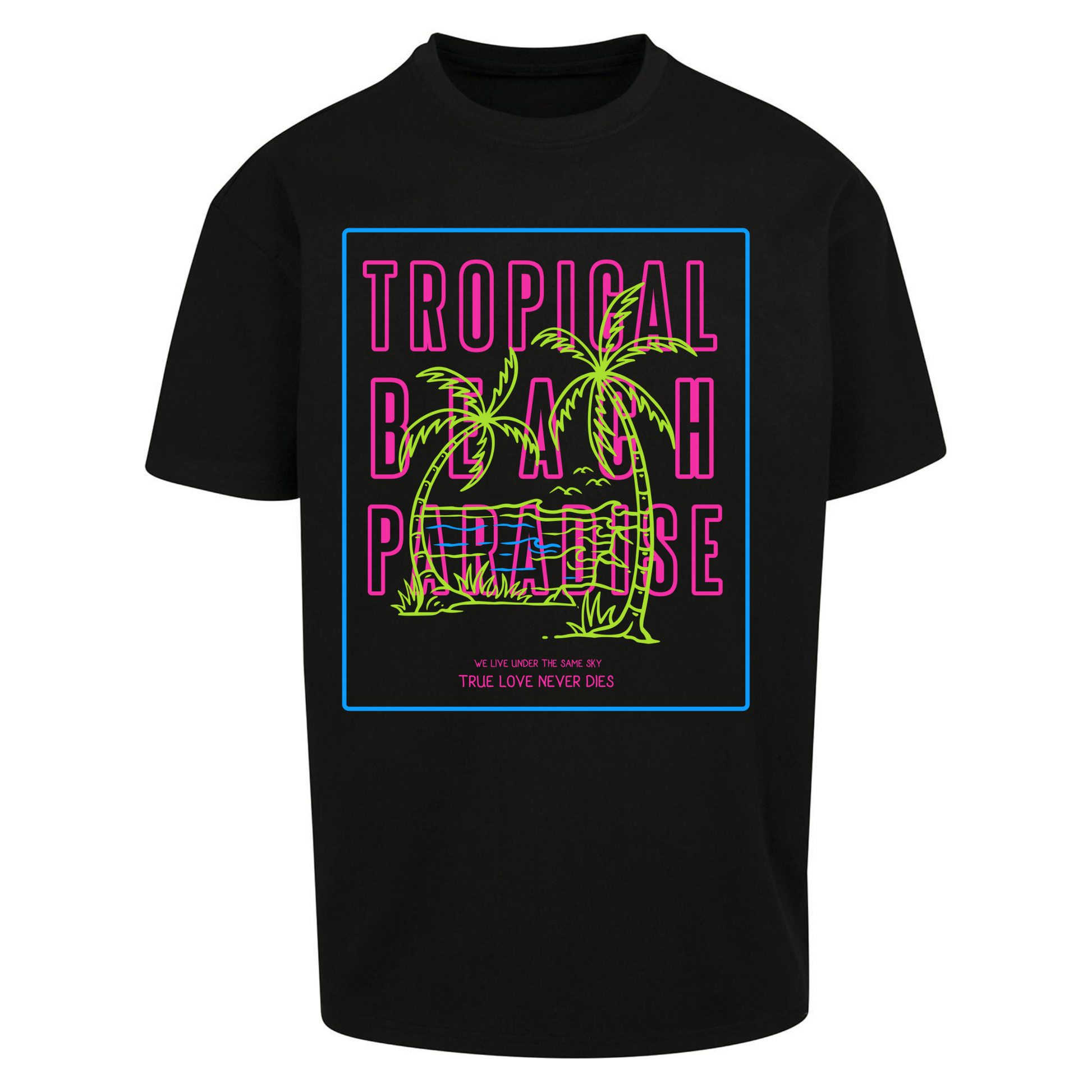 Tropical Beach Paradise Oversized T Shirts