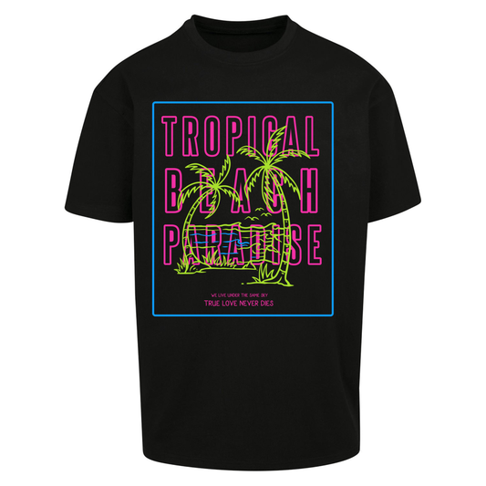 Tropical Beach Paradise Oversized T Shirts