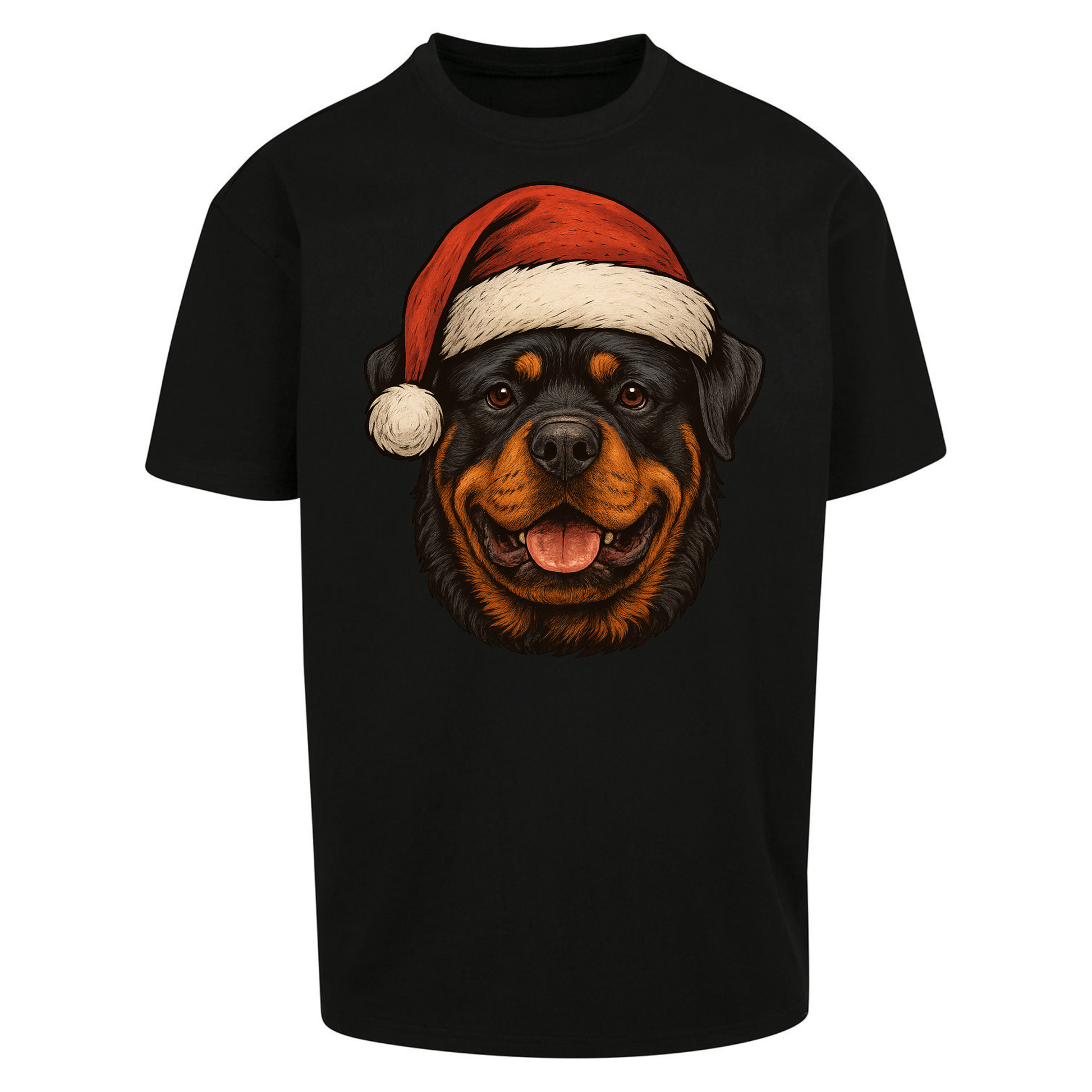 Rottweiler Christmas Oversized T Shirts