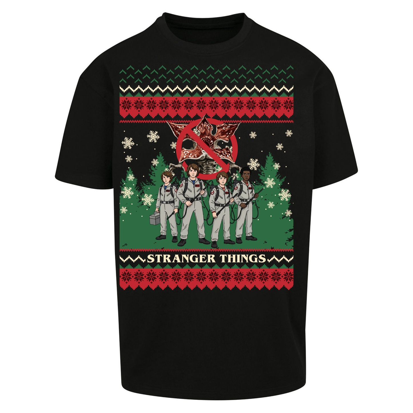 Stranger Things Demogorgon Christmas Oversized T Shirts