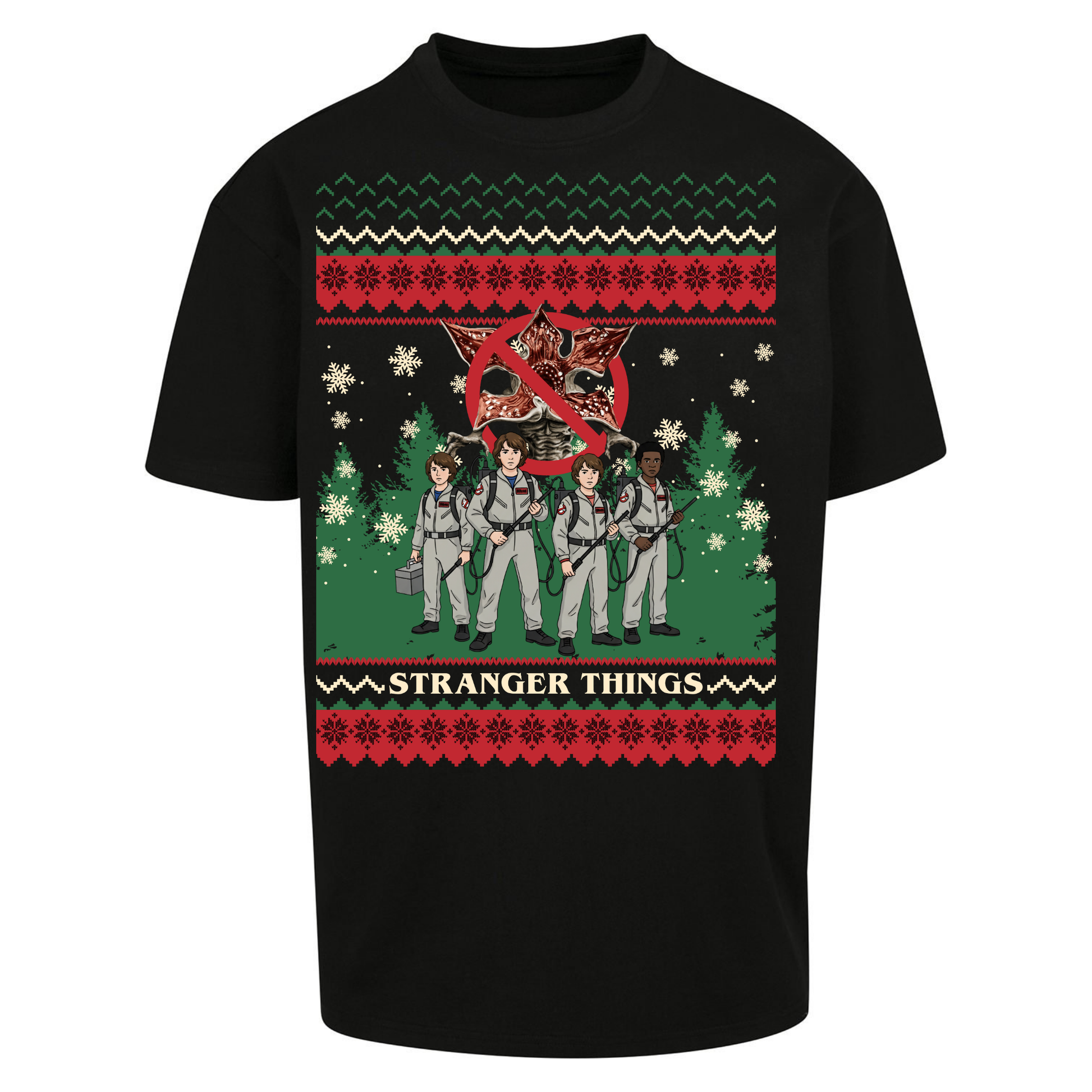 Stranger Things Demogorgon Christmas Oversized T Shirts