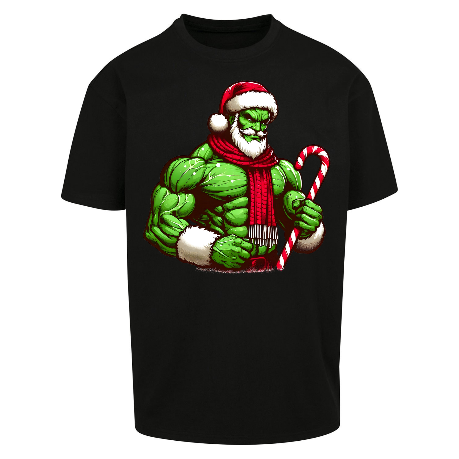 The Hulk Candy Cane Santa Oversized T Shirts