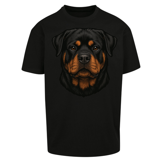 Rottweiler Face Oversized T Shirts