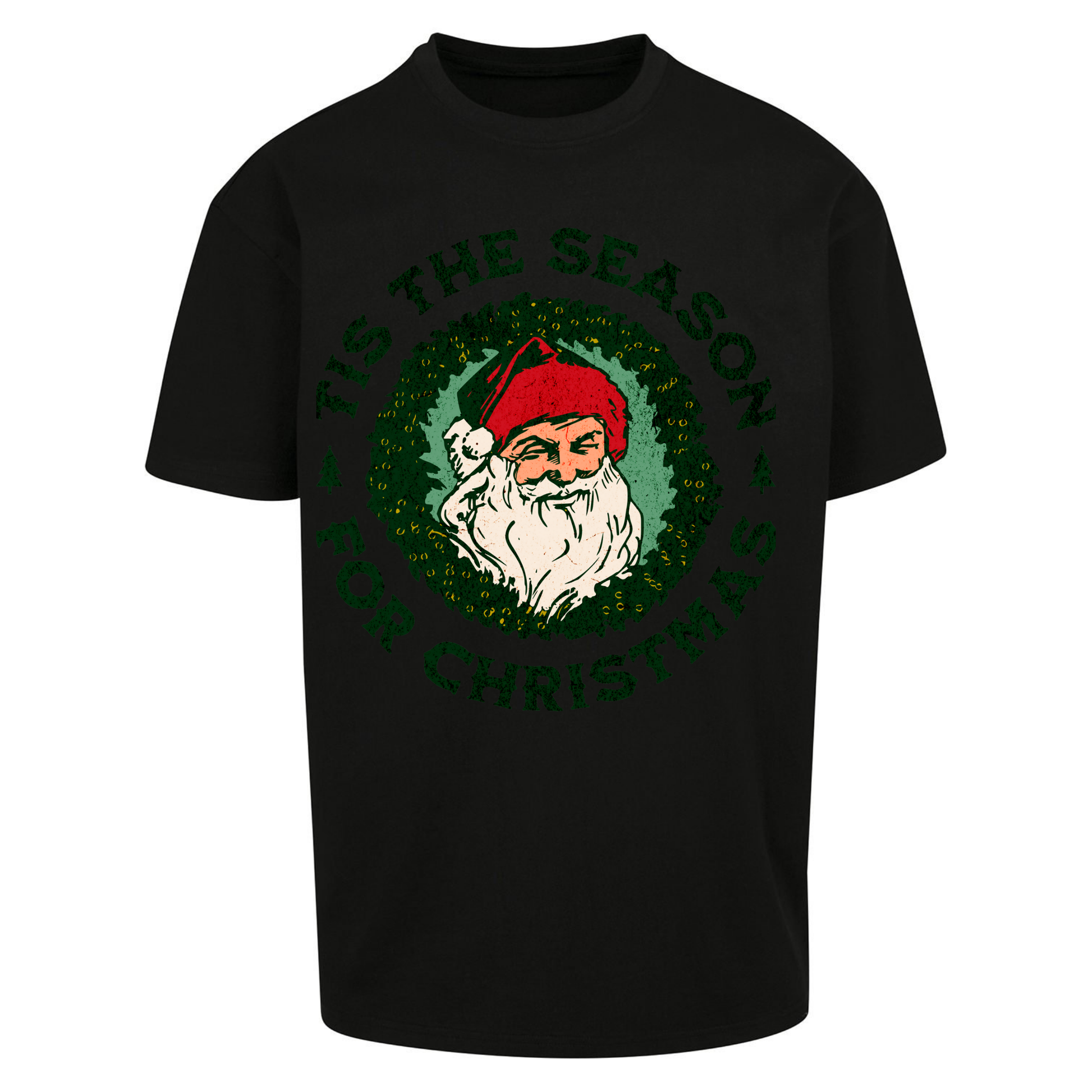 Tis The Season Santa Claus Christmas Oversized T Shirts
