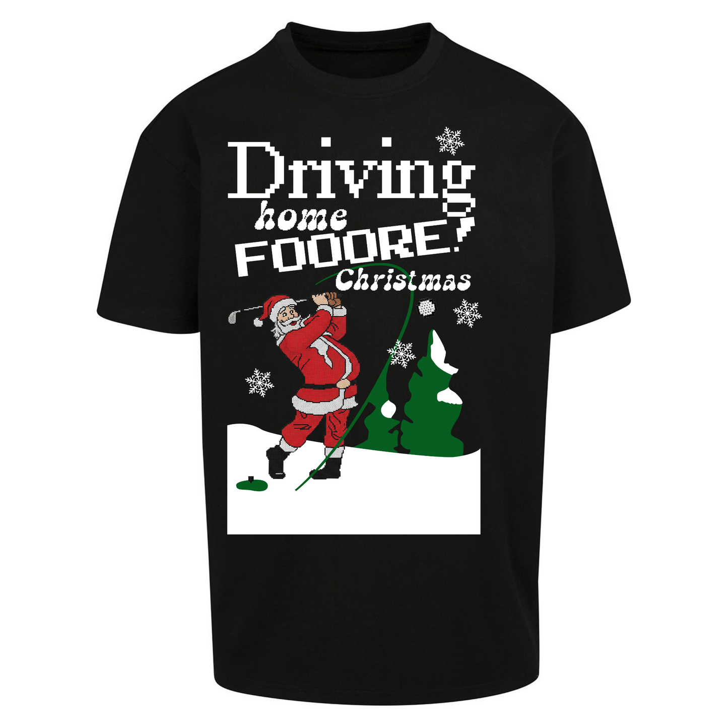 Christmas Golf Oversized T Shirt