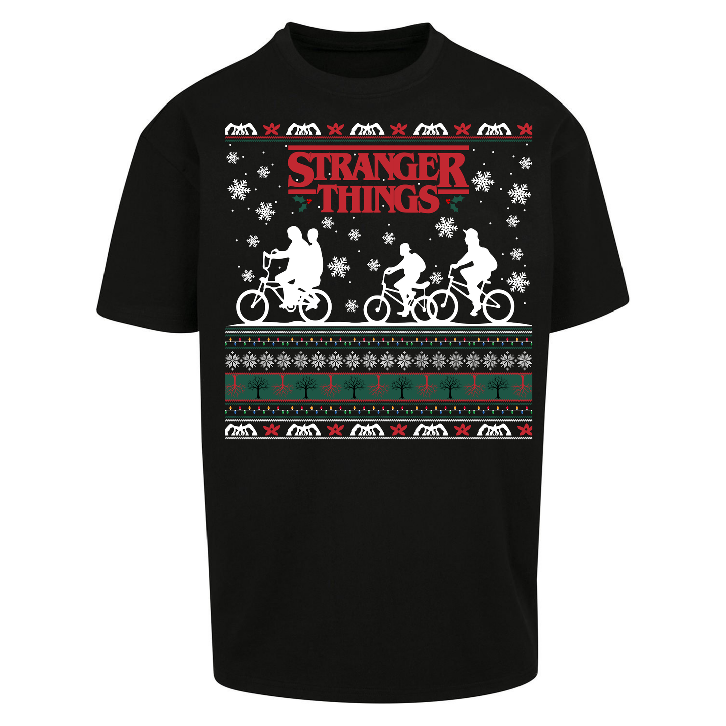 Stranger Things Christmas Oversized T Shirts