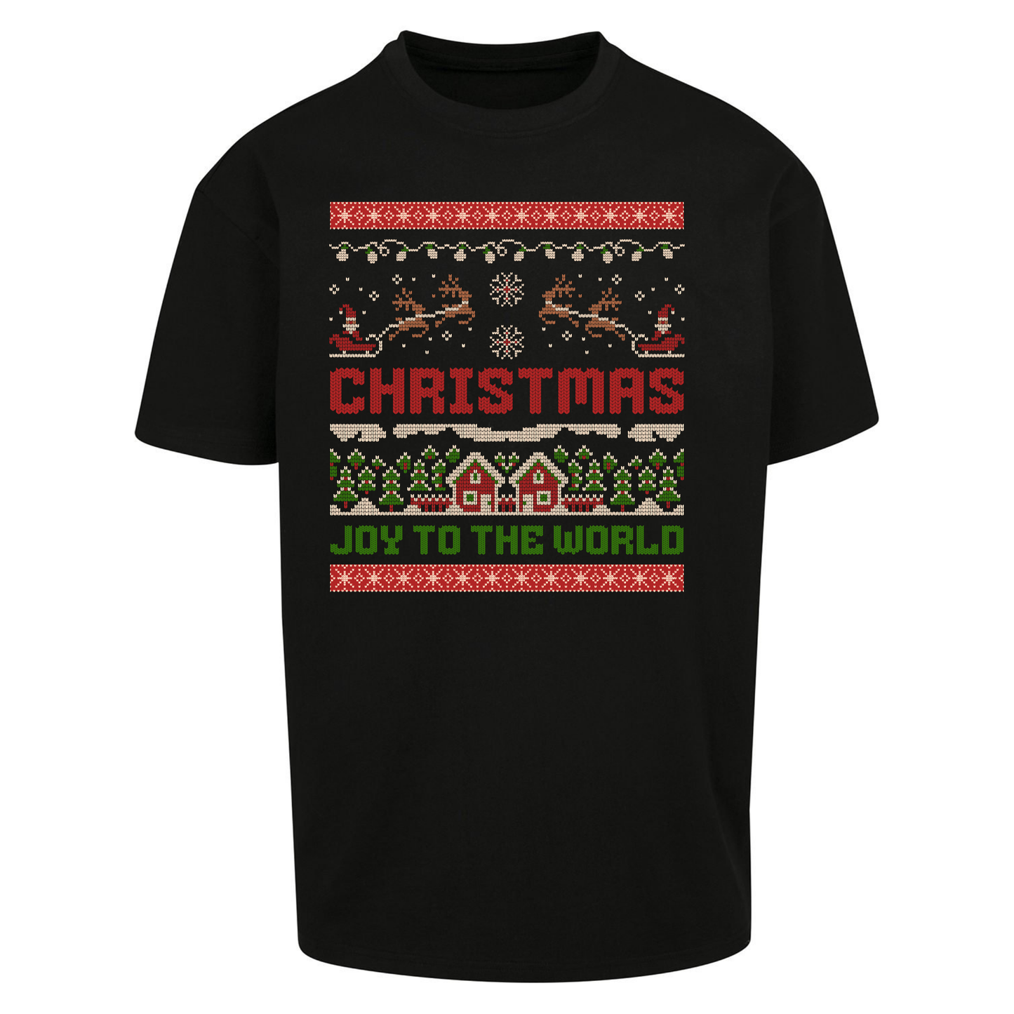 Christmas Joy to the World Christmas Oversized T Shirts