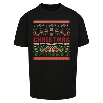 Christmas Joy to the World Christmas Oversized T Shirts