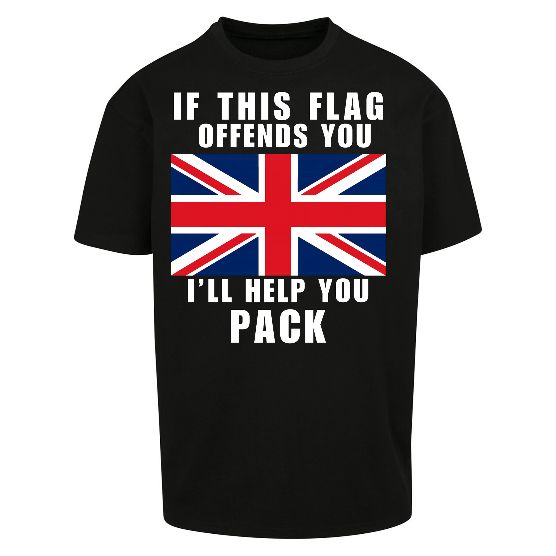 If This Flag Offends You I Will Help You Pack Oversized T Shirts