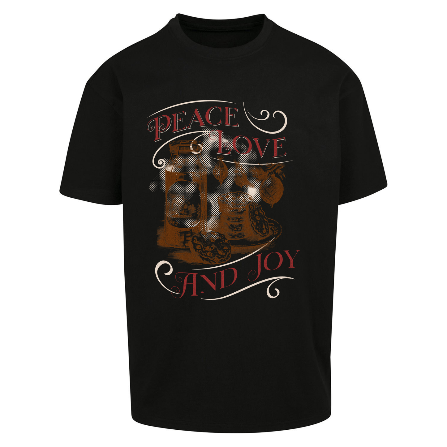 Peace Love And Joy Christmas Oversized T Shirts