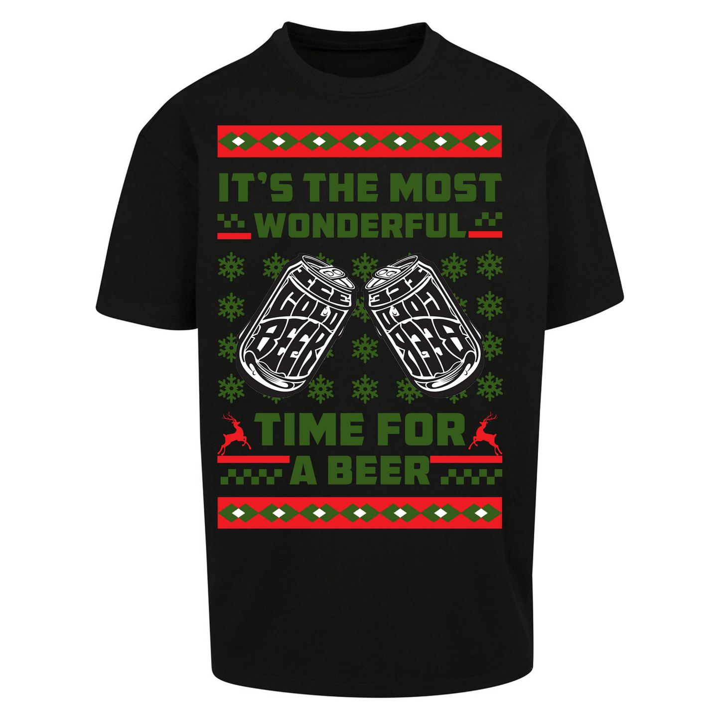 Its The Most Wonderful Time For A Beer Christmas Oversized T Shirts