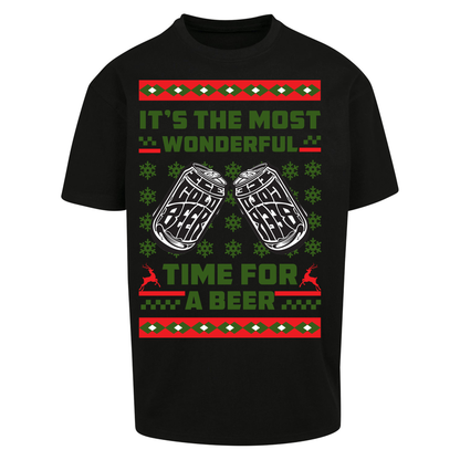 Its The Most Wonderful Time For A Beer Christmas Oversized T Shirts