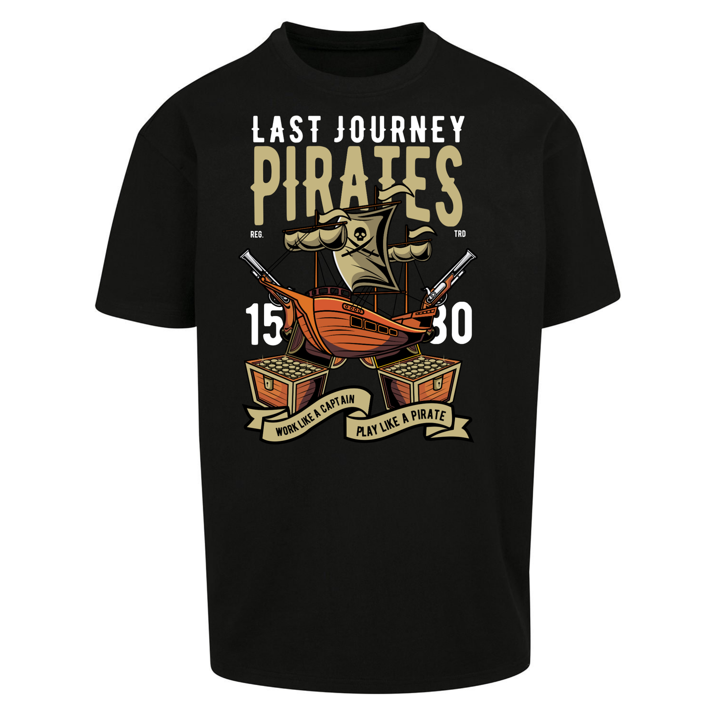 Last Journey Pirates Oversized T Shirts