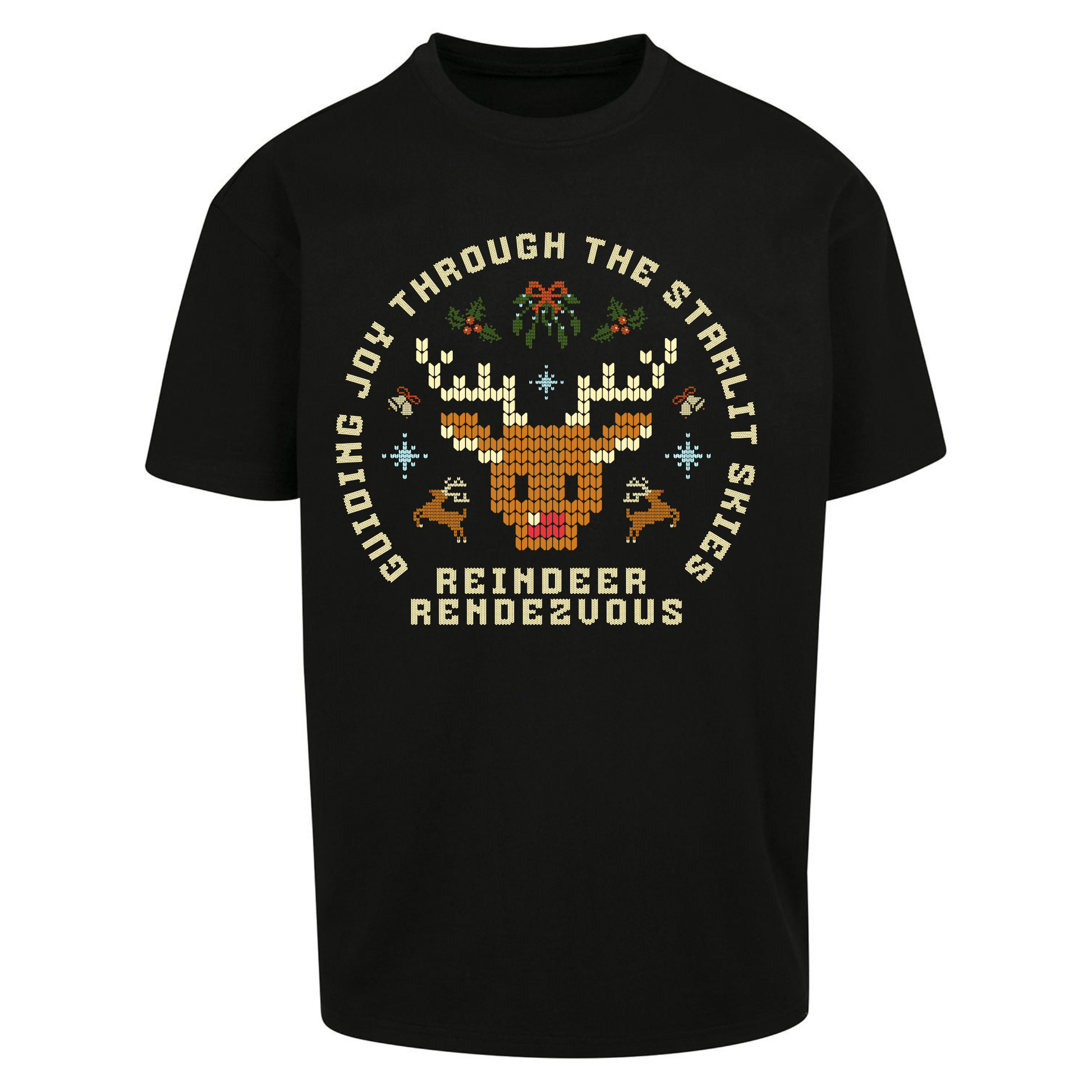 Reindeer Rendezvous Christmas Oversized T Shirts