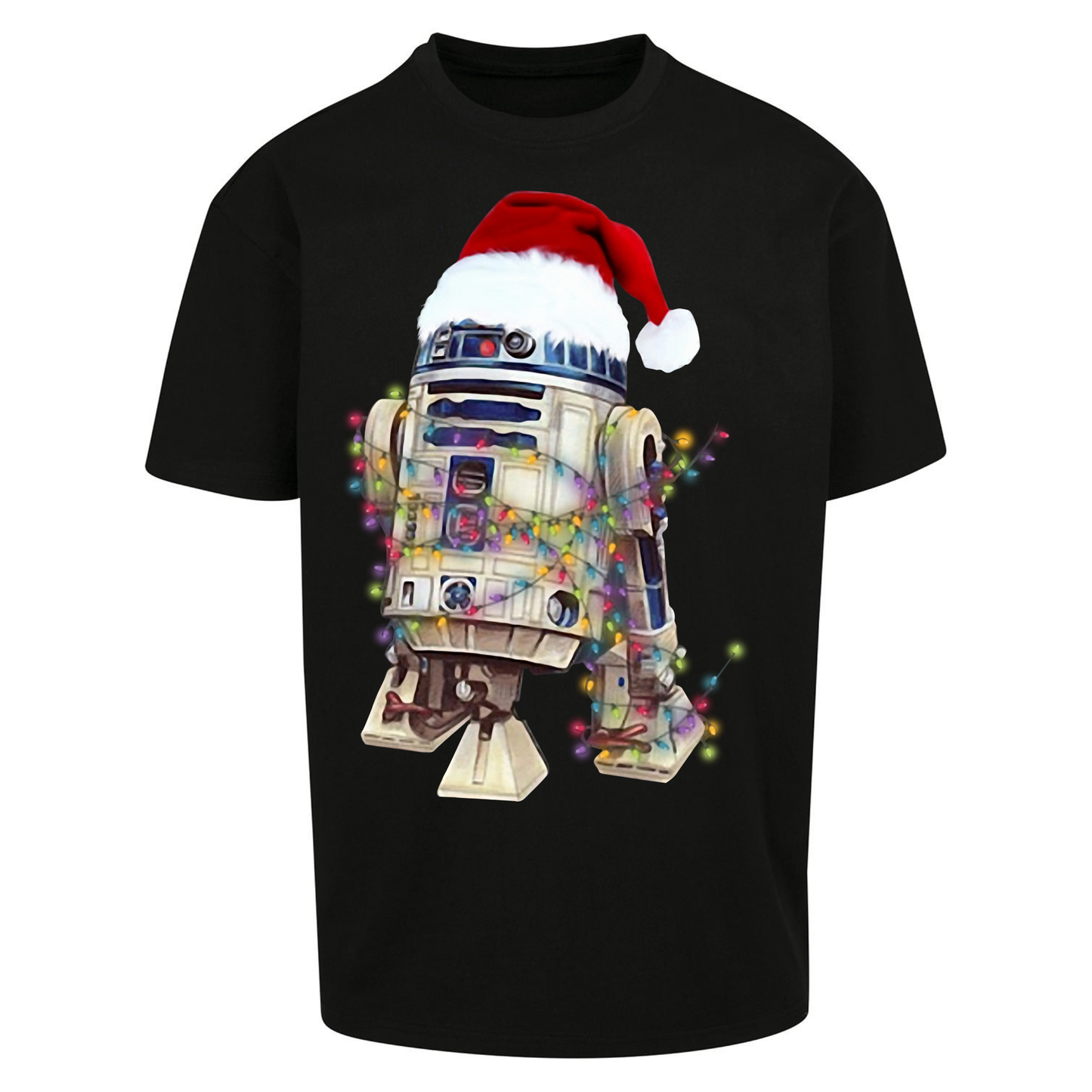 R2D2 Christmas Santa Christmas Oversized T Shirts