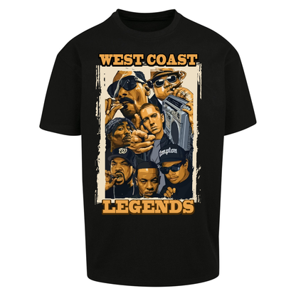 West Coast Legends Rappers Oversized T Shirts