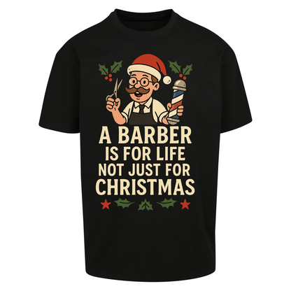 Barber Christmas Oversized T Shirts