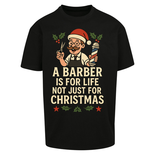 Barber Christmas Oversized T Shirts