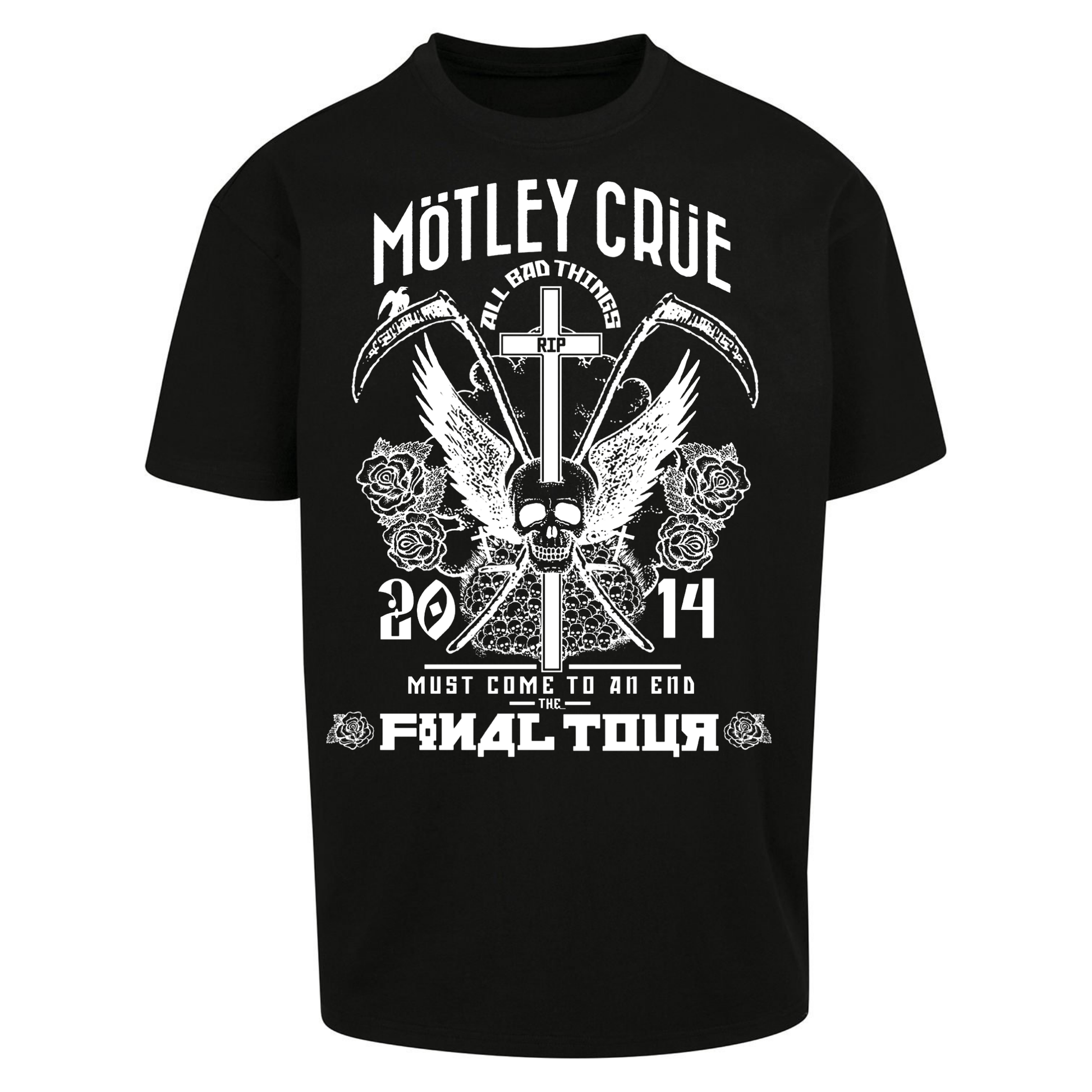 Motley Crue All Bad Things Oversized T Shirts