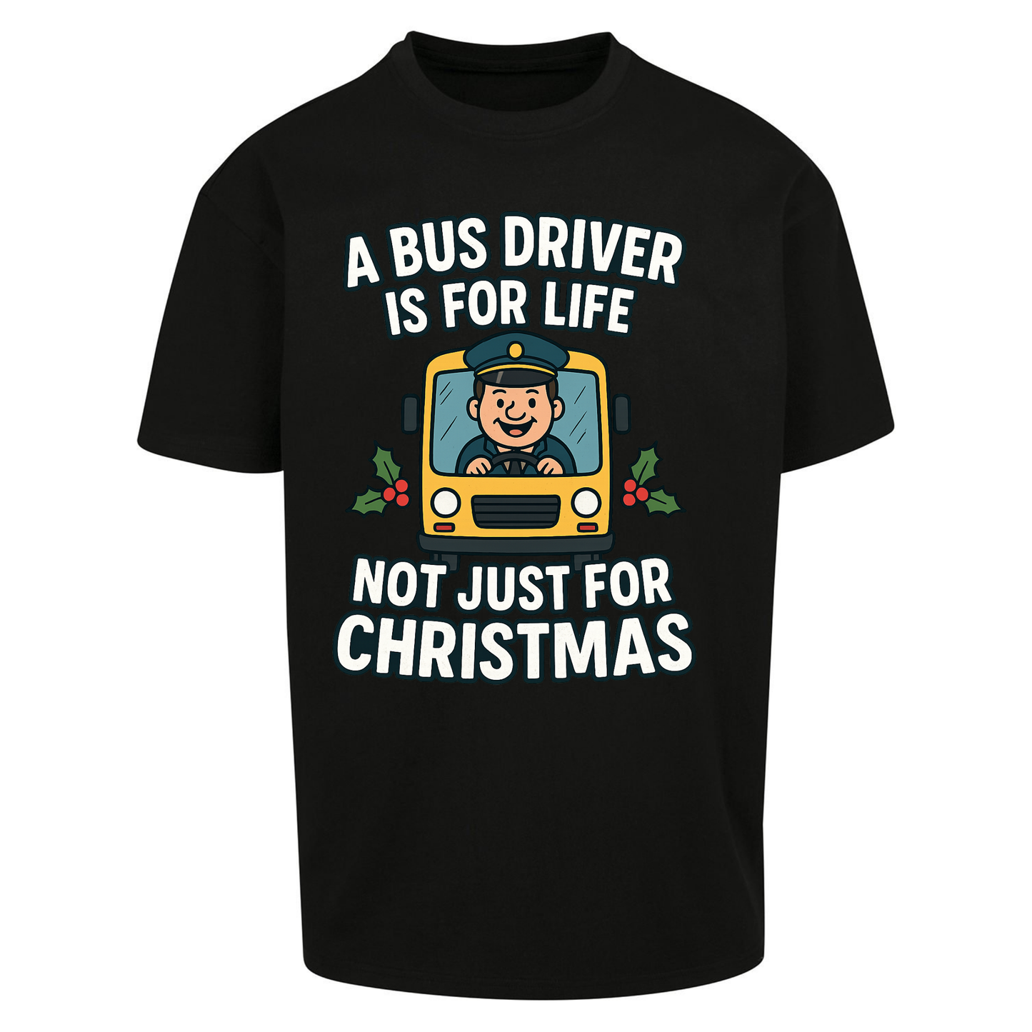 Bus Driver Christmas Oversized T Shirts