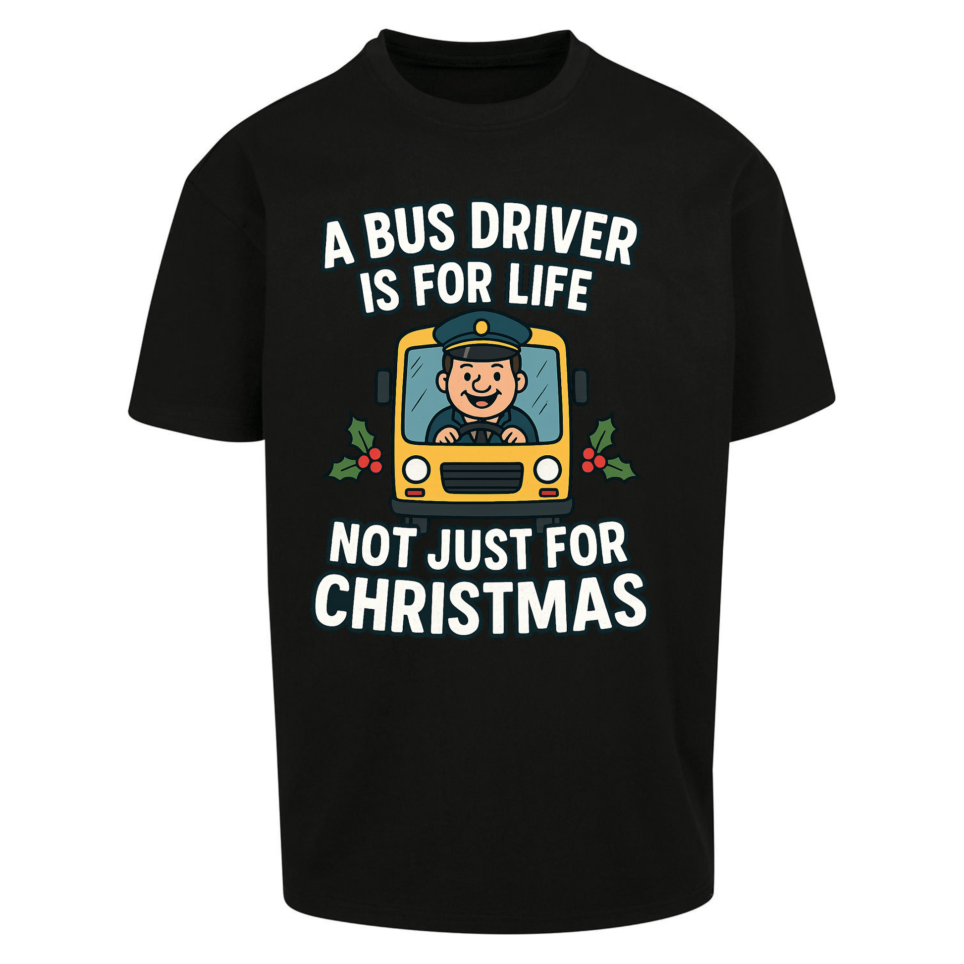 Bus Driver Christmas Oversized T Shirts