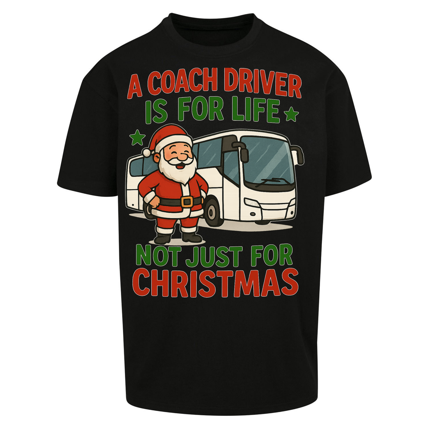 Coach Driver Christmas Oversized T Shirts
