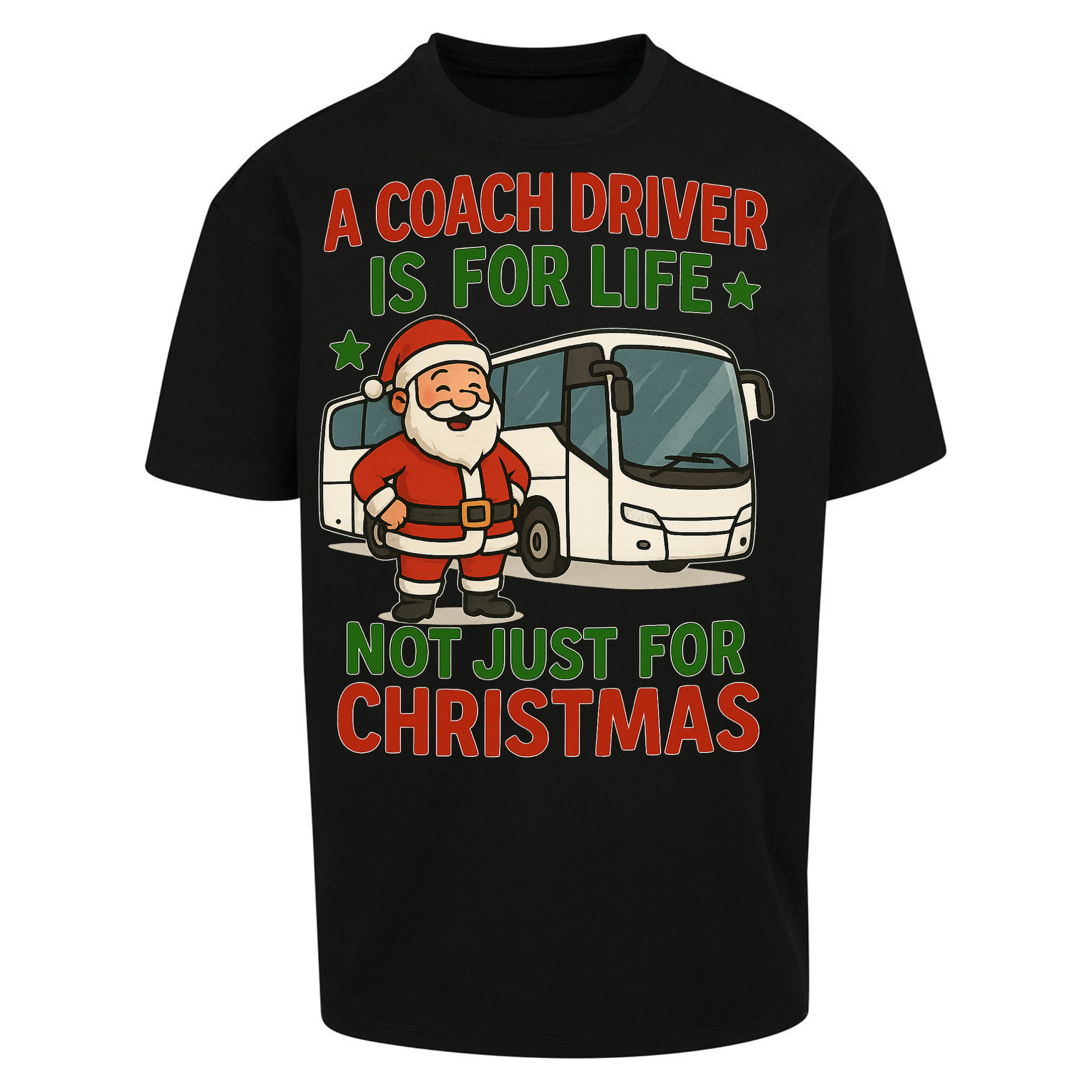 Coach Driver Christmas Oversized T Shirts