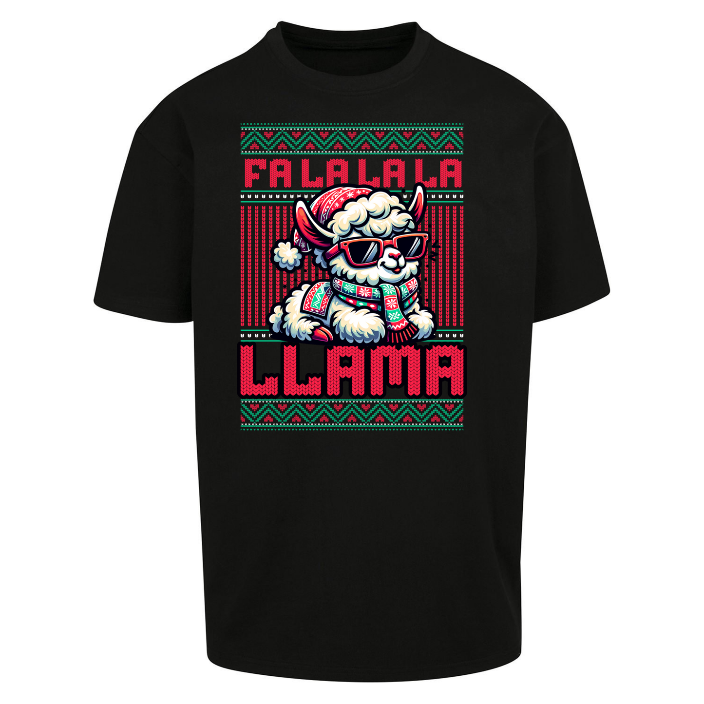 FA LA LA LA LLAMA Oversized T Shirts