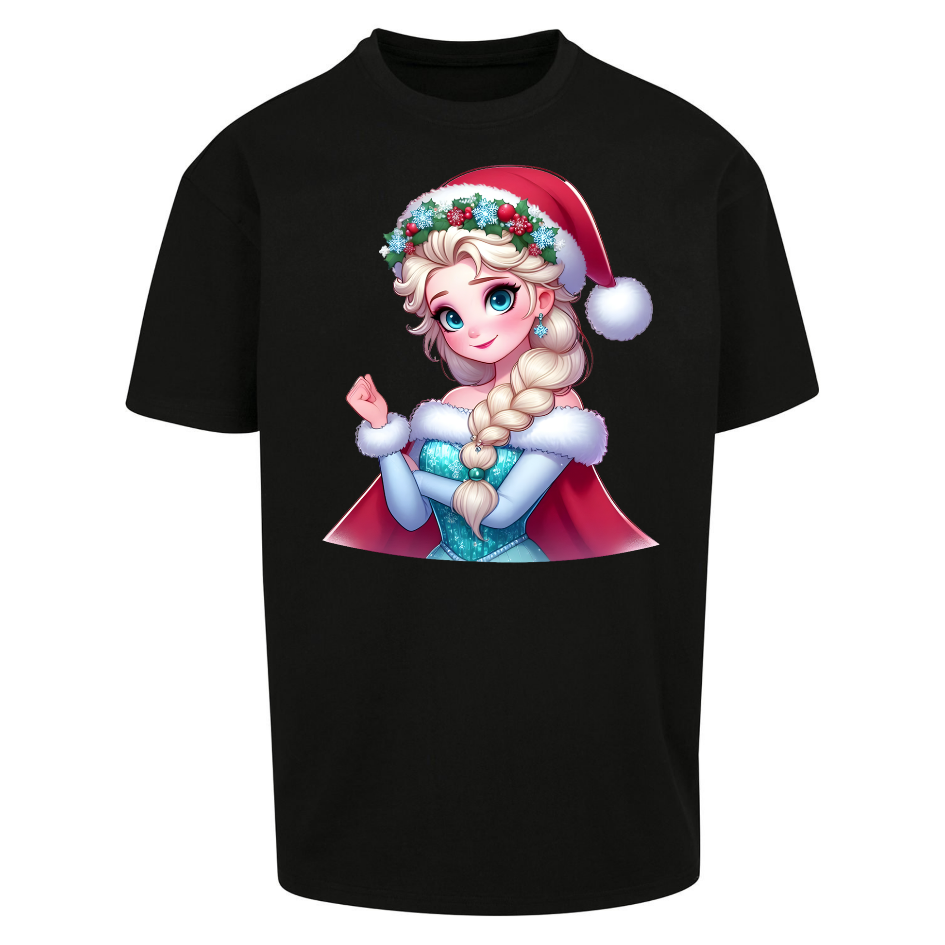 Elsa Frozen Santa Oversized T Shirts