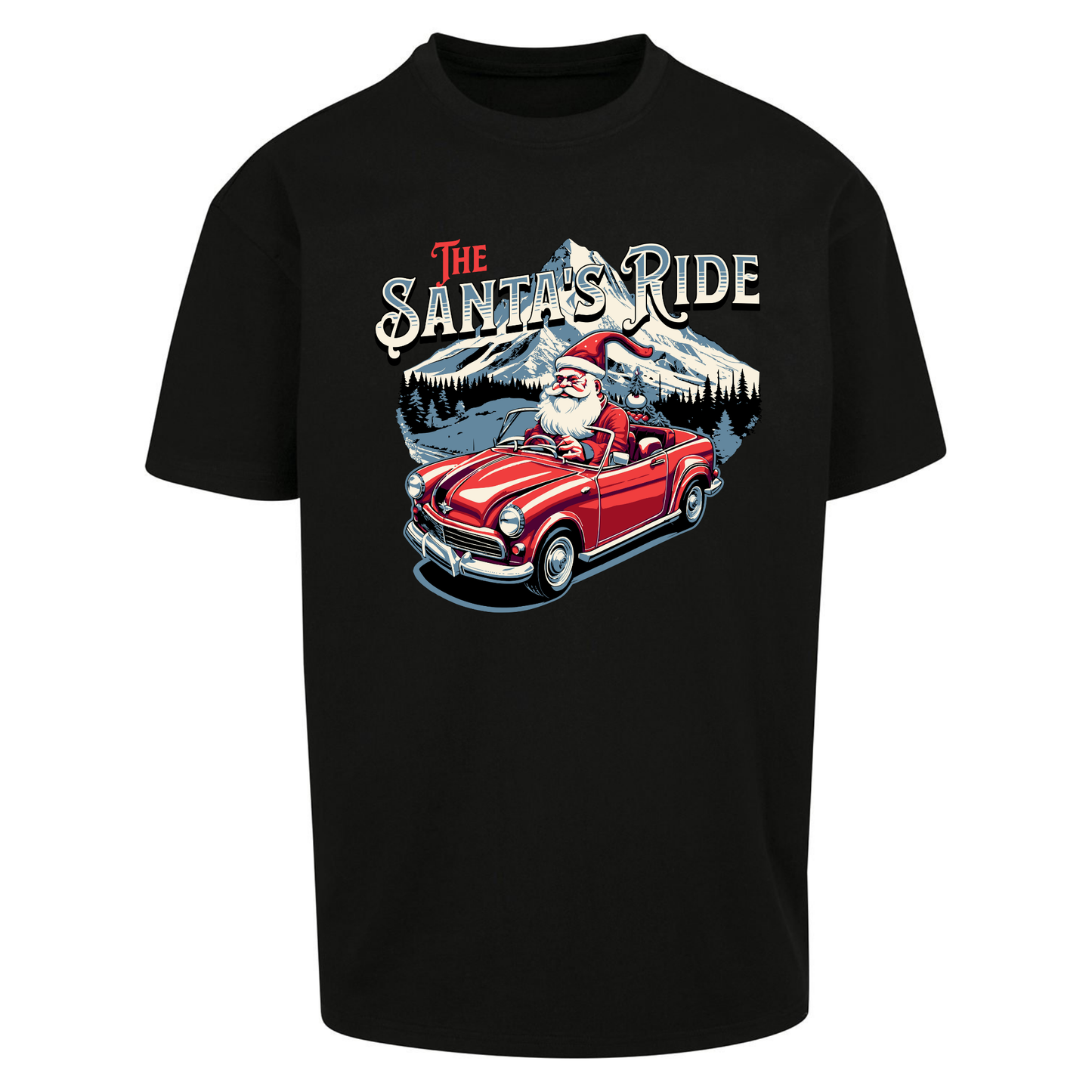 The Santas Ride Christmas Oversized T Shirts