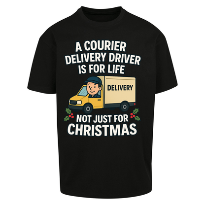 Courier Delivery Driver Christmas Oversized T Shirts