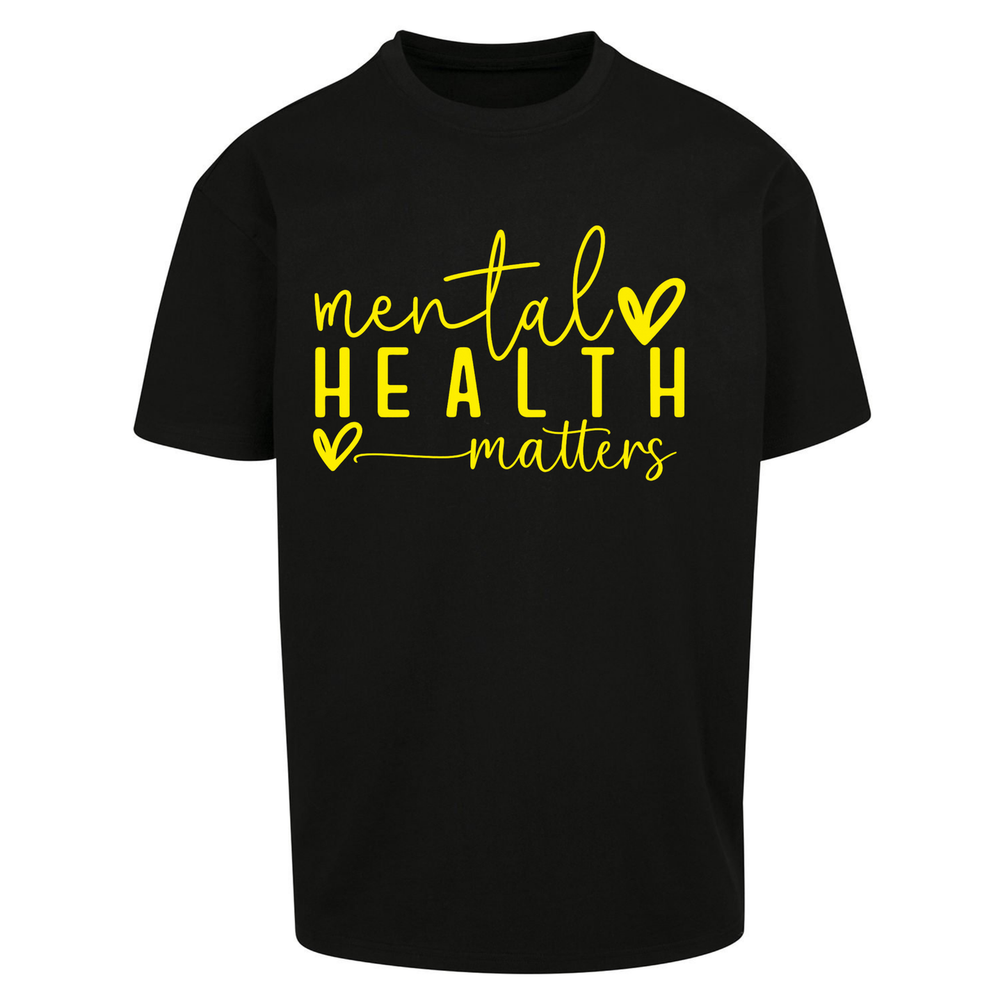 Yellow Mental Health Oversized T Shirts
