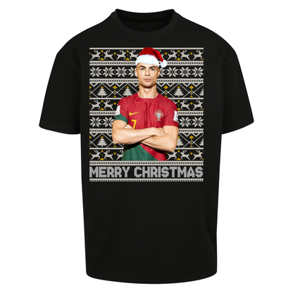 Merry Christmas Ronaldo Oversized T Shirts