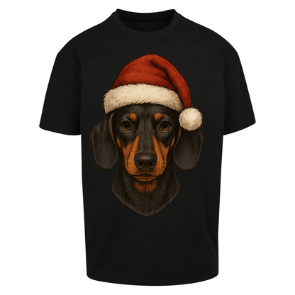 Sausage Dog Christmas Oversized T Shirt