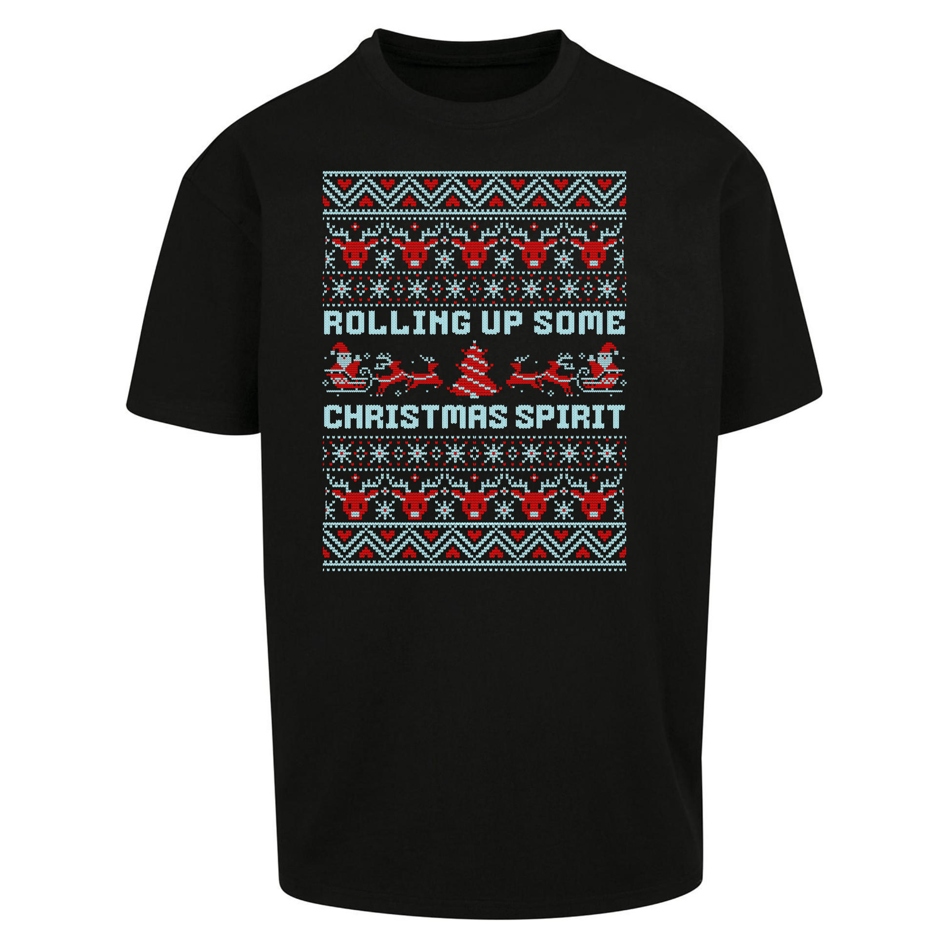 Rolling up Some Christmas Spirit Oversized T Shirts