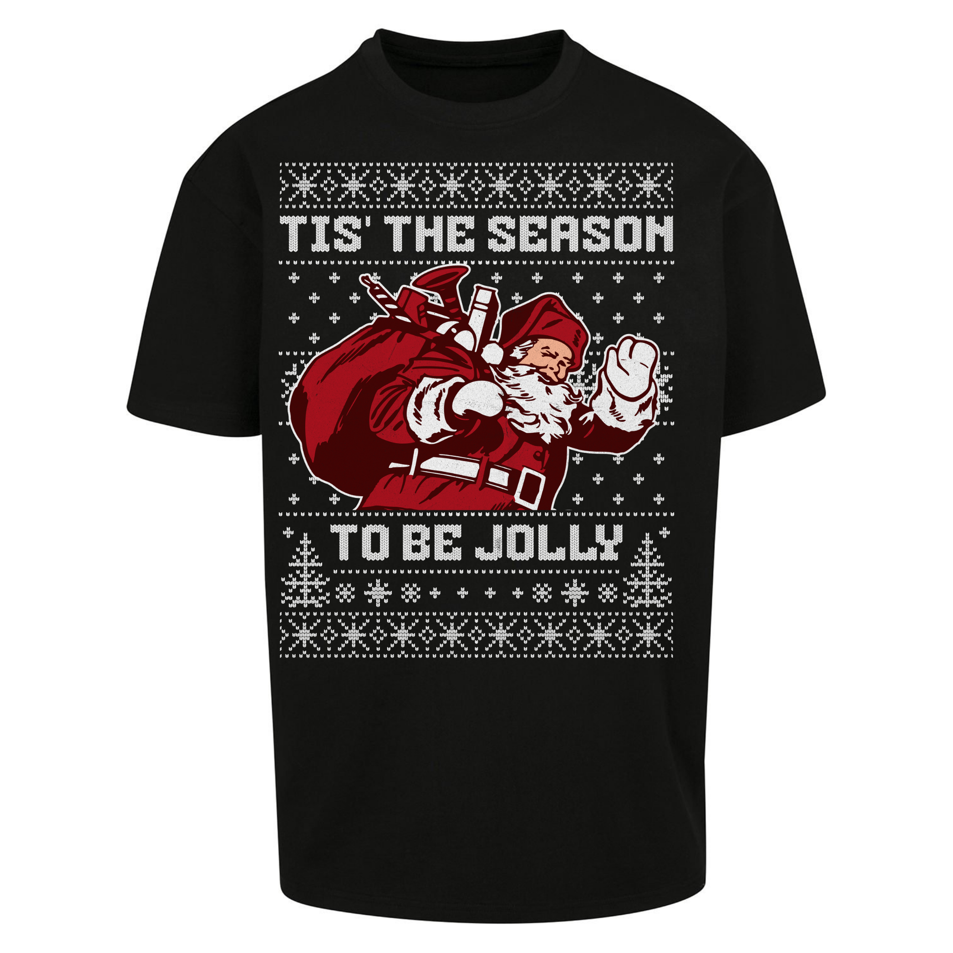 Tis The Season To Be Jolly Christmas Oversized T Shirts