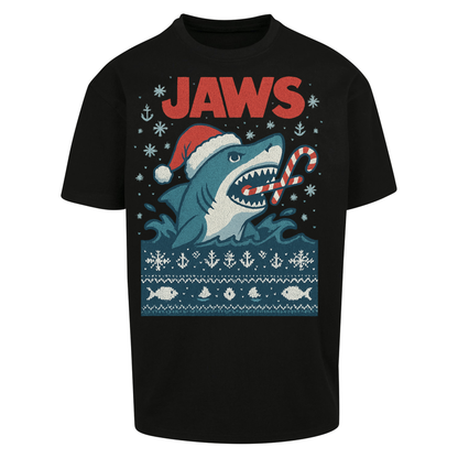 Jaws Christmas Oversized T Shirts