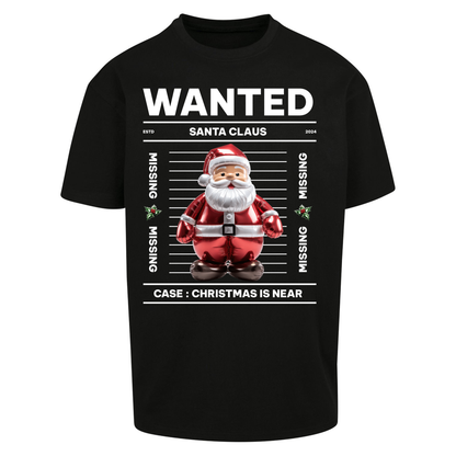 Wanted Santa Claus Christmas Oversized T Shirts
