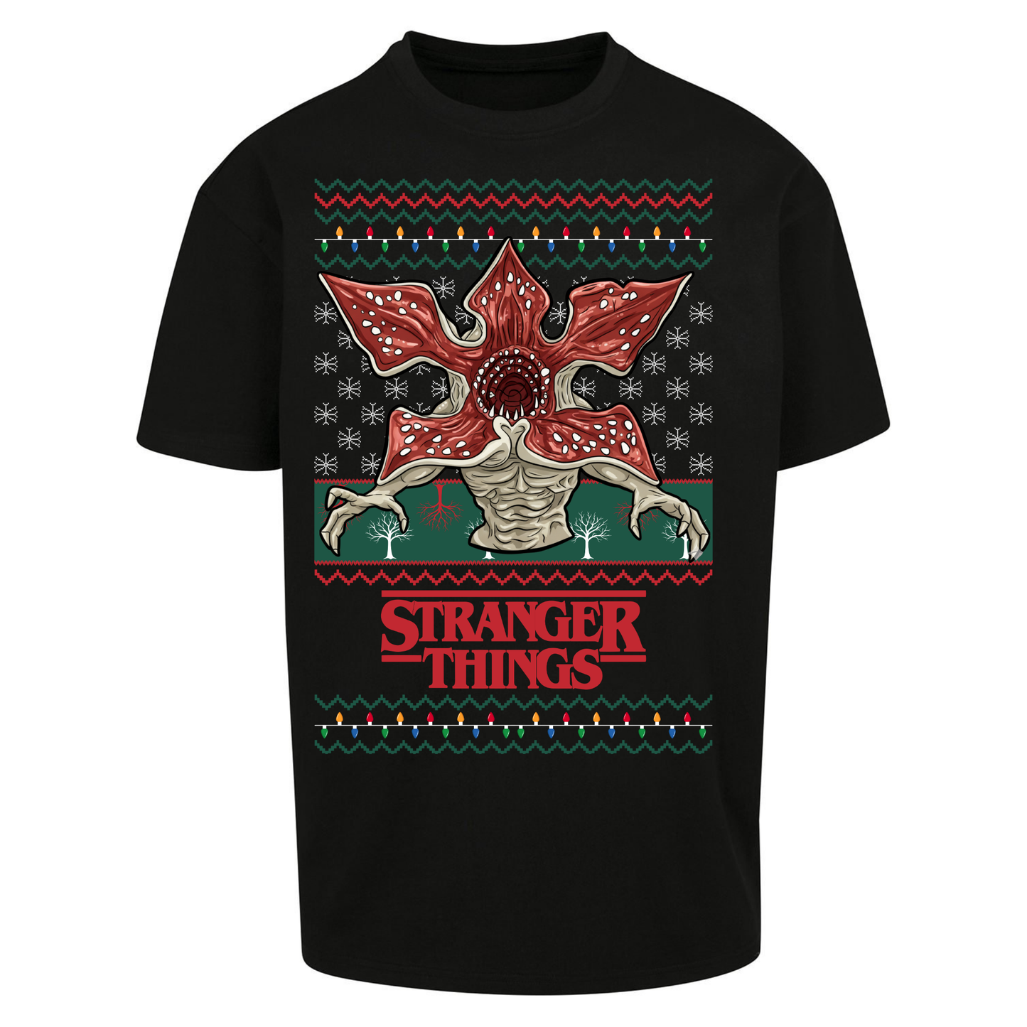 Demogorgon Christmas Oversized T Shirts