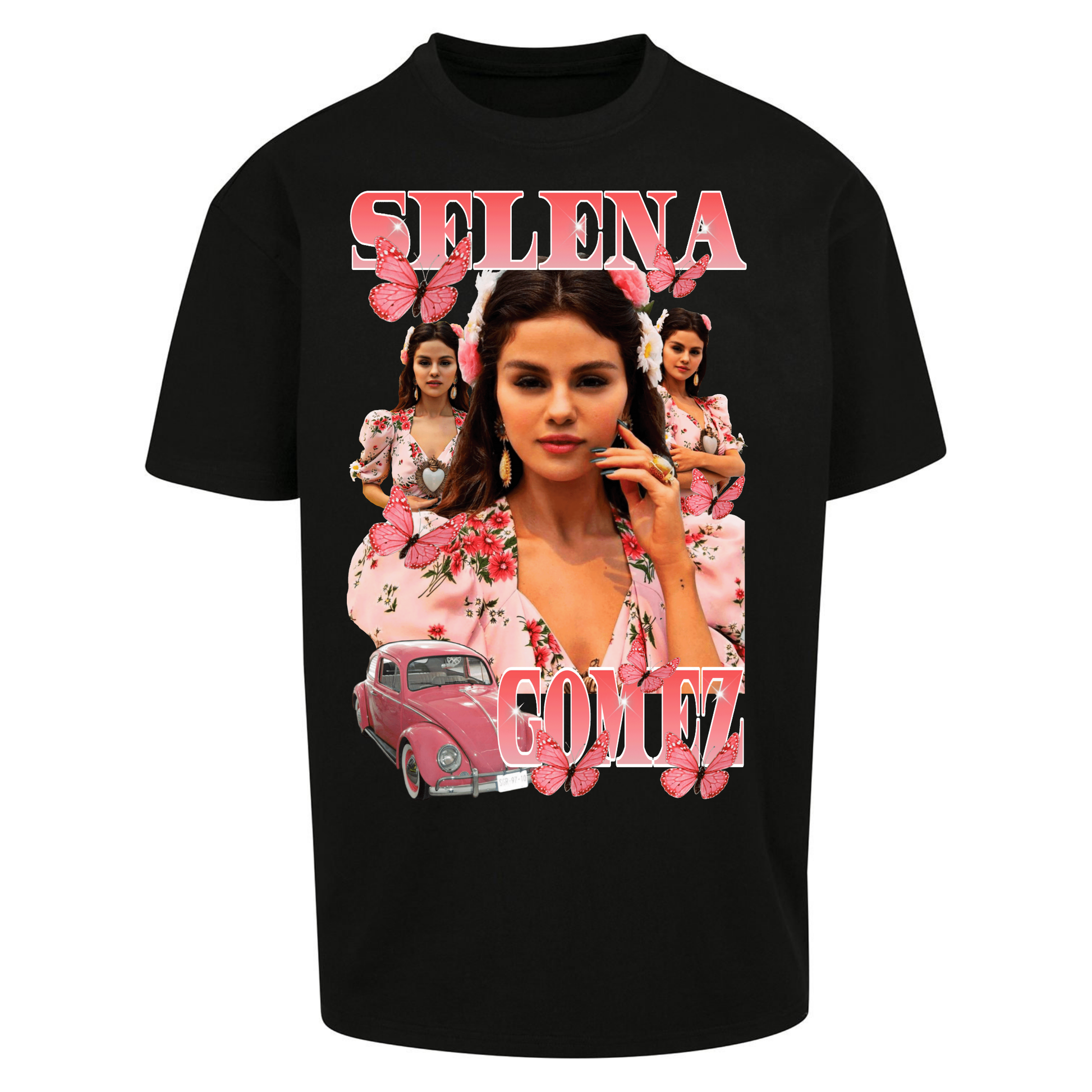 Selena Gomez Pink Oversized T Shirts