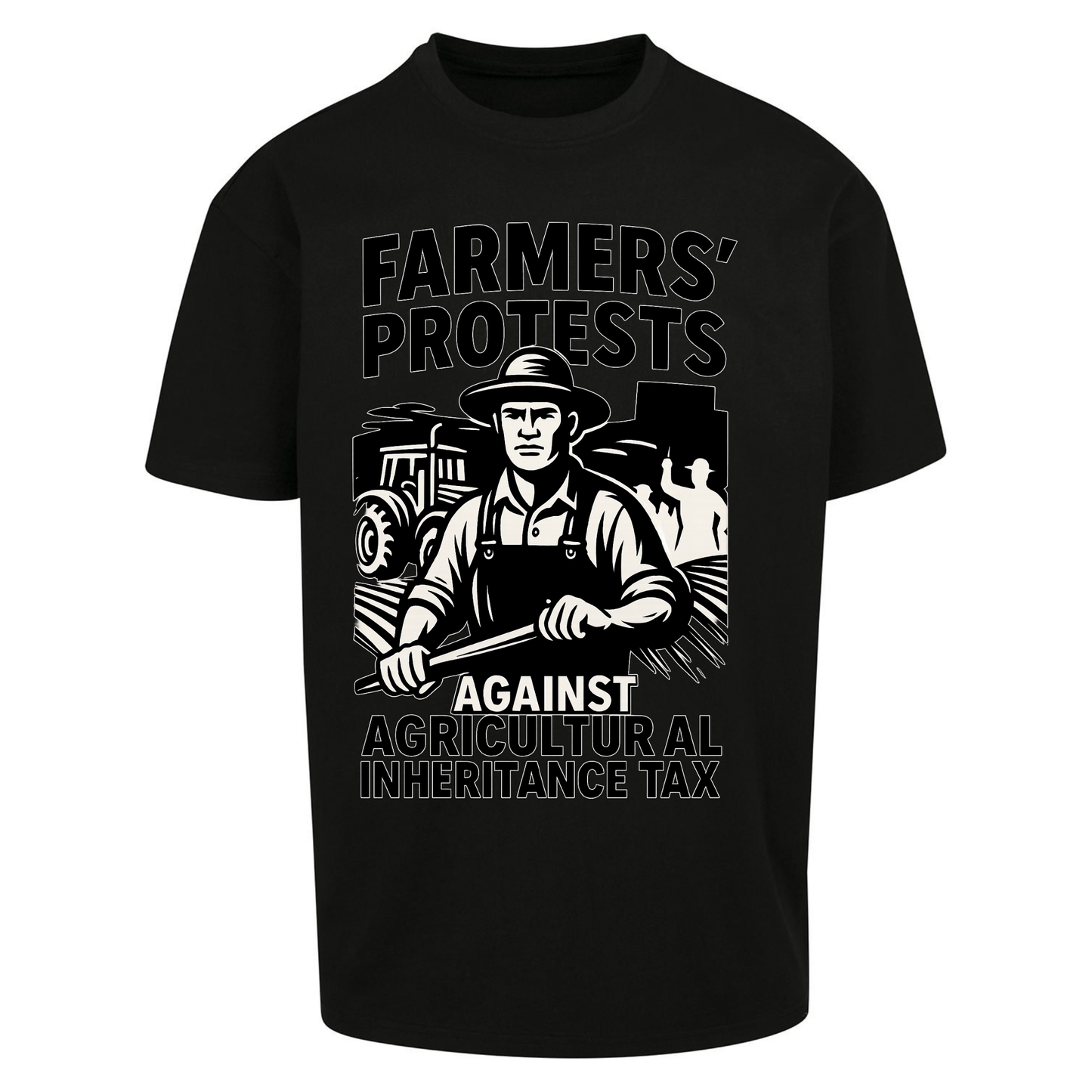 Farmers’ Protests Against Agricultural Inheritance Tax Oversized T Shirts