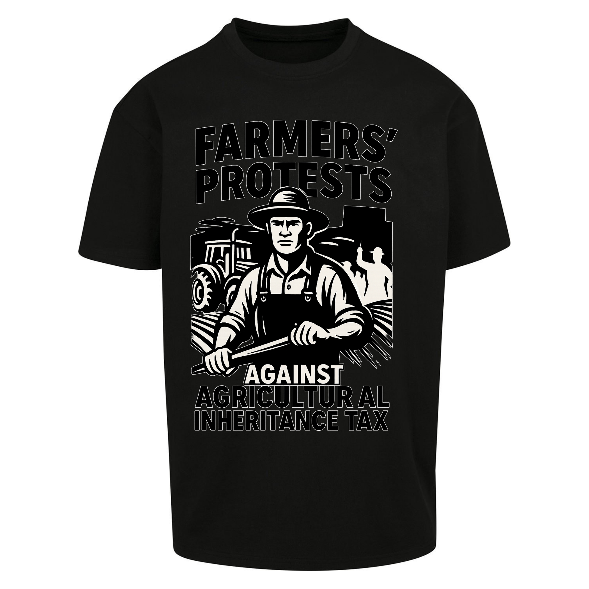 Farmers’ Protests Against Agricultural Inheritance Tax Oversized T Shirts