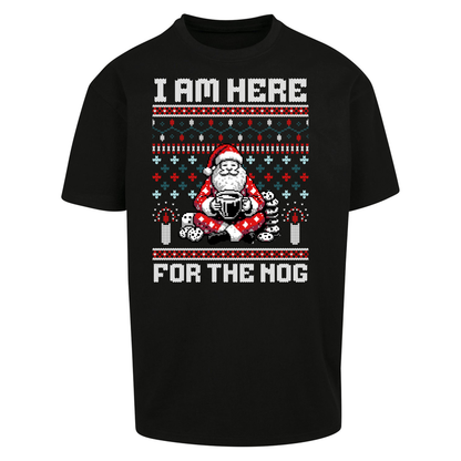 I am Here For The Nog Christmas Oversized T Shirts