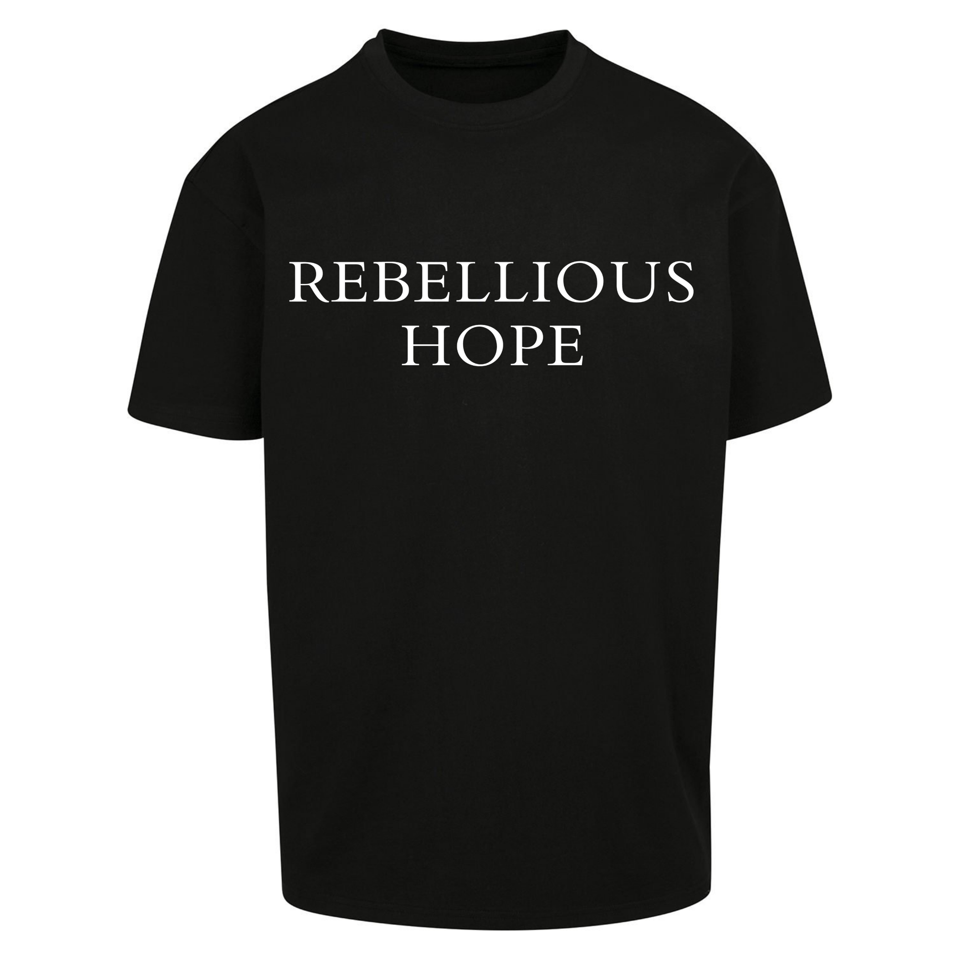 Rebellious Hope Embroidered Oversized T Shirts
