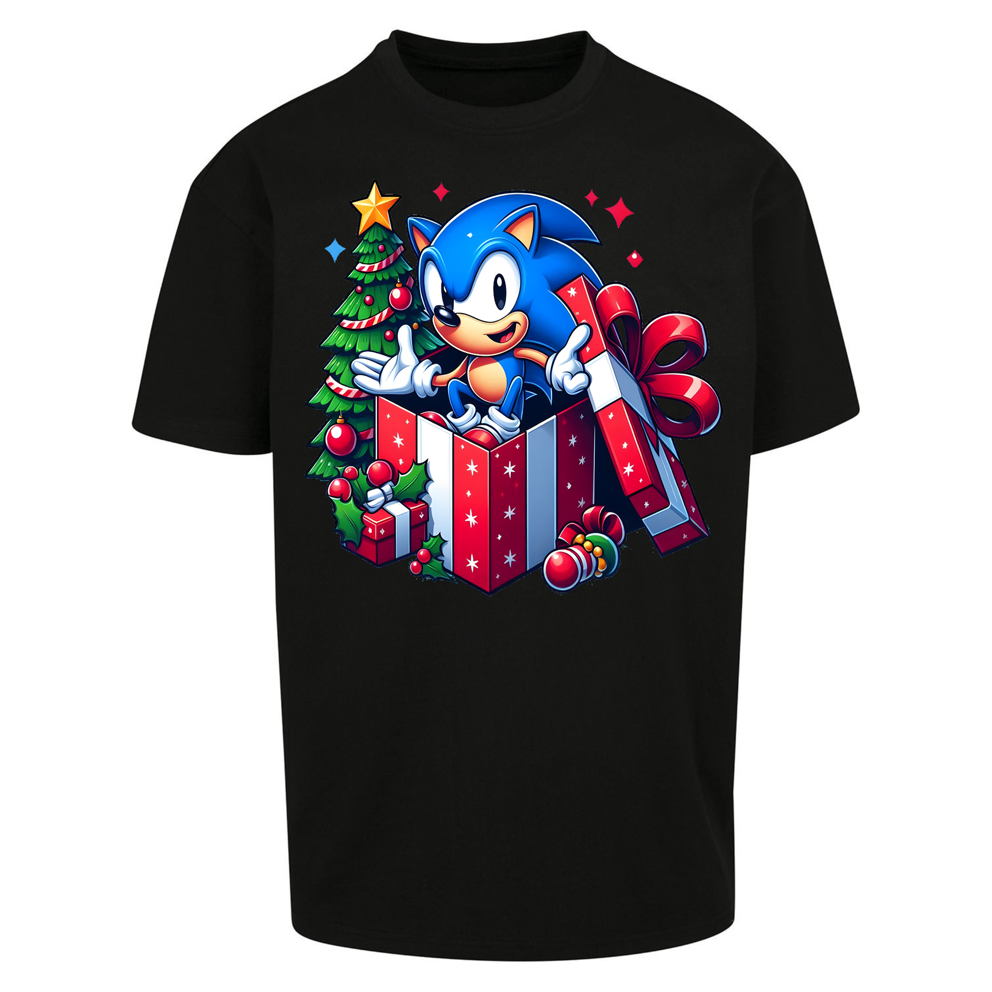 Sonic The Hedgehog Christmas Oversized T Shirts